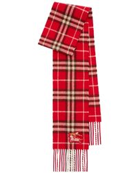 Burberry - Geruite Sjaal Met Franje - Lyst
