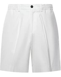 BE ABLE - Pleated Cotton Shorts - Lyst