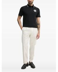 KARL LAGERFELD - Logo-Patch Cotton-Blend Polo Shirt - Lyst