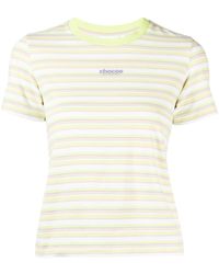 Chocoolate - Textured-logo Stripes T-shirt - Lyst