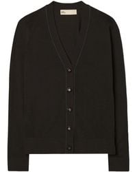 Tory Burch - Cardigan simone in lana e seta - Lyst
