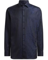 Etro - Katoenen Overhemd Met Jacquard Dierenpatroon - Lyst