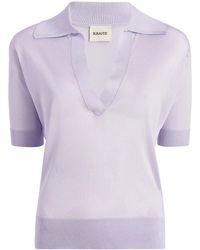 KHAITE - The Julita V-Neck Polo Top - Lyst
