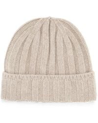 Vanisé - Ribbed-Knit Cashmere Beanie Hat - Lyst