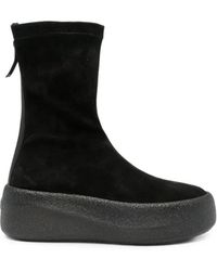 Vic Matié - Bottines À Plateforme Et Fini Daim - Lyst