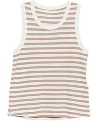 Majestic Filatures - Striped-Print Tank Top - Lyst