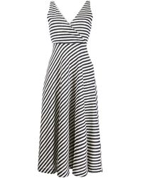 Harris Wharf London Robe à rayures - Blanc