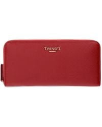 Twinset - Logo-Plaque Zip-Around Wallet - Lyst