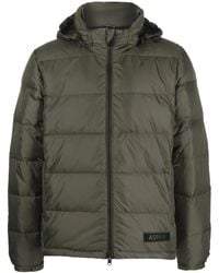 Aspesi - Logo-Patch Down Puffer Jacket - Lyst