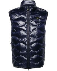 Blauer - King Wave-quilted Gilet - Lyst