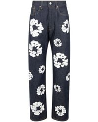 DENIM TEARS - X Levi's Cotton Wreath-Print "Selvedge" Jeans - Lyst