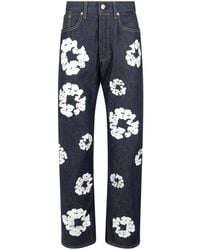 DENIM TEARS - X Levi's Cotton Wreath-Print "Selvedge" Jeans - Lyst