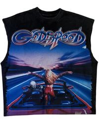Godspeed - Fun Graphic-Print Sleeveless T-Shirt - Lyst