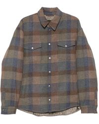 Etro - Check-Pattern Button-Up Shirt - Lyst