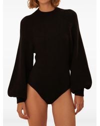 FARM Rio - Top de canalé con manga balloon - Lyst