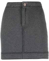 Barrie - コントラストステッチ ミニスカート - Lyst