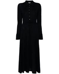 N.Peal Cashmere - Polo-Collar Belted Dress - Lyst