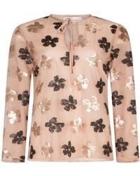 Silvia Tcherassi - Tosca Floral-embroidered Blouse - Lyst