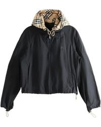 Burberry - Cropped-Jacke Mit Karierter Kapuze - Lyst