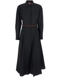 Max Mara - Belted Midi Shirt Dress - Lyst