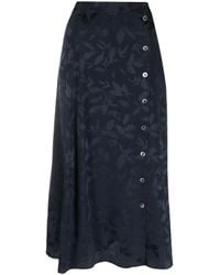 Zadig & Voltaire - June Floral-Print Silk Midi Skirt - Lyst
