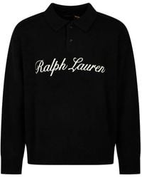 Polo Ralph Lauren - Logo-Embroidered Polo-Collar Sweater - Lyst