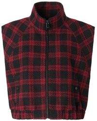 Pinko - Check-Pattern Sleeveless Gilet - Lyst