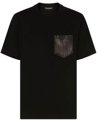 Dolce & Gabbana - T-Shirt mit Logo-Stempel - Lyst