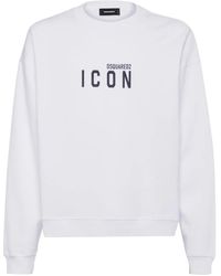 DSquared² - Icon-Print Cotton Sweatshirt - Lyst