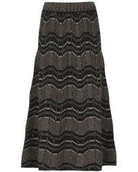D.exterior - Sequin-Embellished Geometric-Pattern Midi Skirt - Lyst