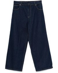 Charles Jeffrey - Knitted-Patch Wide-Leg Jeans - Lyst