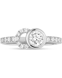 COURBET - 18Kt Recycled Co Half-Pavé Laboratory-Grown Diamond Set Ring - Lyst