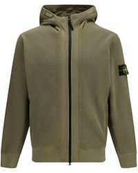 Stone Island - 6100058 Organic Cotton Waffle Fleece Sweatshirt - Lyst