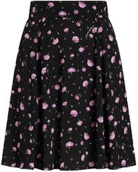 Dolce & Gabbana - Floral-Print Mini Skirt - Lyst