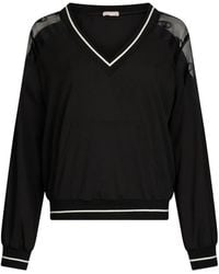 Liu Jo - Sweatshirt mit V-Ausschnitt - Lyst