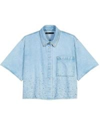 Maje - Chemise Ample En Coton À Ornements - Lyst