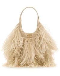Miu Miu - Verschönerte Satinhandtasche - Lyst