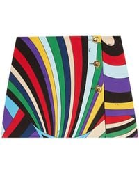 Emilio Pucci - Zijden Mini-Rok Met Iride-Print - Lyst