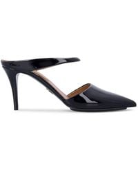 Stella McCartney - Patent-Finish Heeled Mules - Lyst