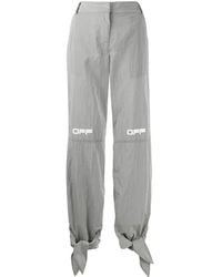 Off-White c/o Virgil Abloh - Printed Logo Tie Cuffs Trousers - Lyst