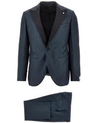 Luigi Bianchi - Peak-Lapel Single-Breasted Wool Suit - Lyst