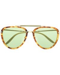 Gucci - Tortoiseshell-Effect Pilot Sunglasses - Lyst