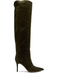 Gianvito Rossi - 90Mm Hansen Suede Over-The-Knee Boots - Lyst
