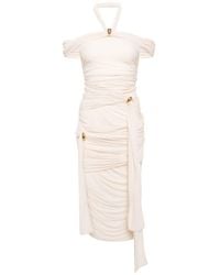 Blumarine - Hardware-embellished Ruched Jersey Gown - Lyst