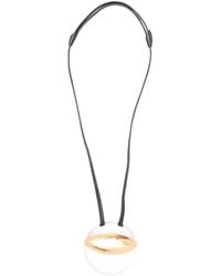 Monies - Circular-Pendant Cord Necklace - Lyst