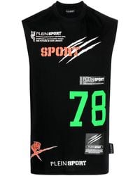 Philipp Plein - Multilogo Sleeveless Tank Top - Lyst