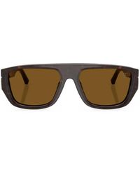 Scuderia Ferrari - Tortoiseshell-Effect Rectangle-Frame Sunglasses - Lyst