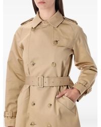 A.P.C. - Double-Breasted Belted Trench Coat - Lyst