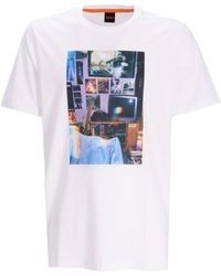 BOSS - Photograph-Print Cotton T-Shirt - Lyst