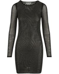 DKNY - Stud-Embellished Mesh Mini Dress - Lyst